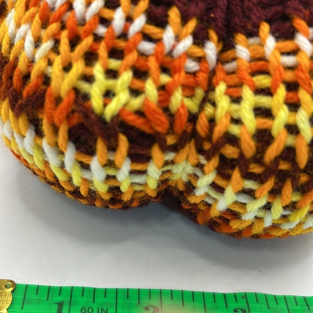 Handcrafted Multicolor Knit Pumpkin stack - Picture 9 of 9